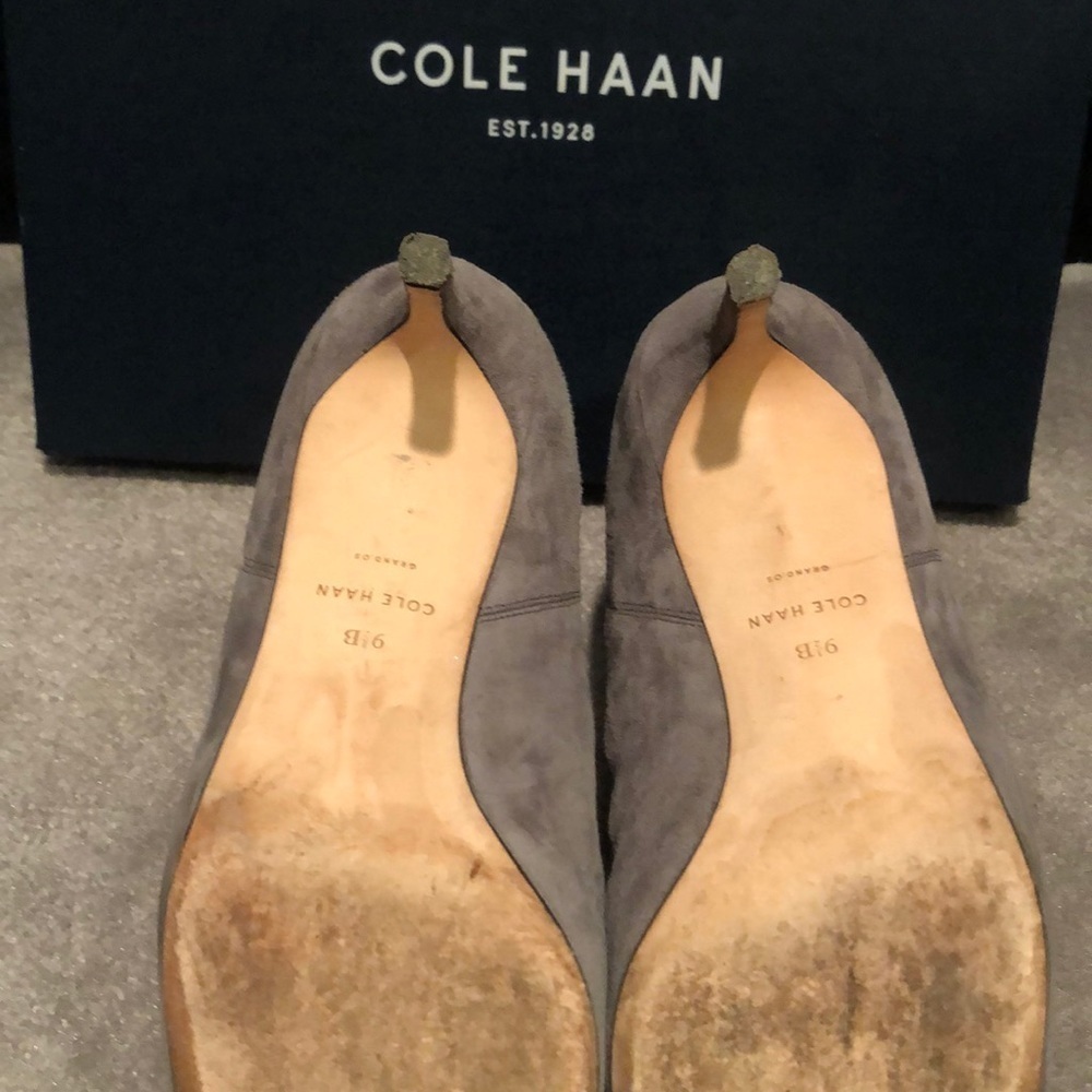 Cole Haan Grey Suede Boots Size 9.5 - Picture 4 of 5